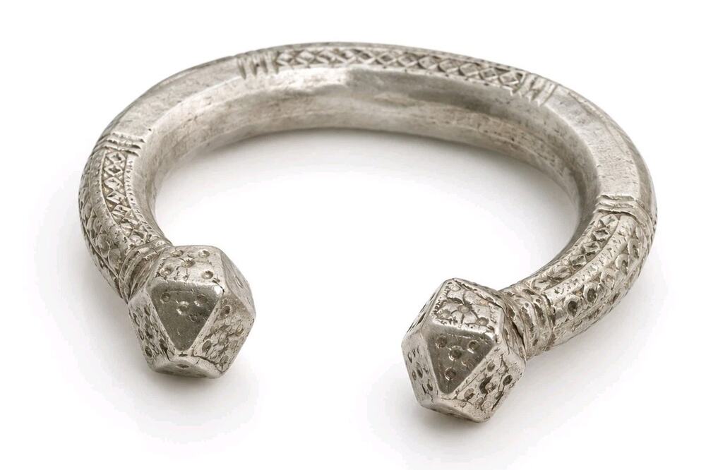 Vintage Silver African Nubian Tuareg Tribal Cuff Bracelet Tested Marked